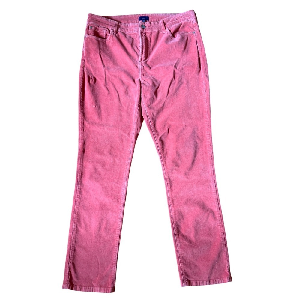 NYDJ Skinny Corduroy Pants Coral Pink Women Size 16 skinny
